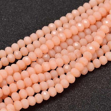 Chapelets de perles en rondelles facettées en verre X-GLAA-I033-4mm-27-1