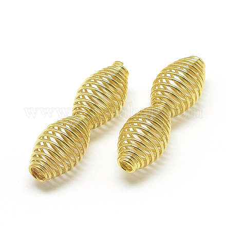 Plated Iron Spring Beads IFIN-S696-87G-1