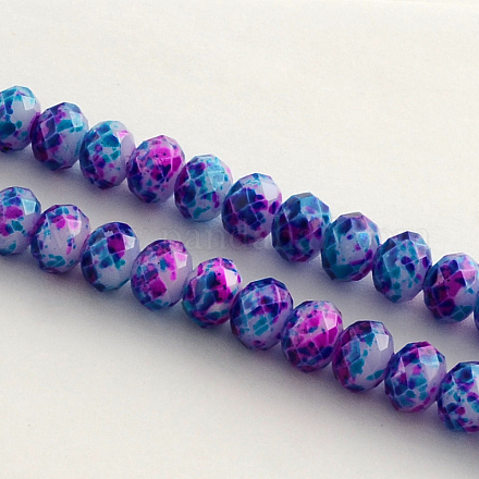 Chapelets de perles en verre peint DGLA-R032-8mm-A04-1