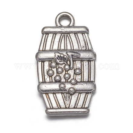 Antico barile argento pendenti di stile tibetano X-TIBEB-A11923-AS-LF-1
