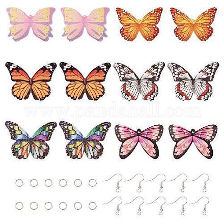 Kit para hacer aretes de mariposa pandahall FIND-TA0002-67-1