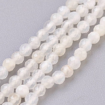 Chapelets de perles en pierre de lune naturelle G-F568-147-2mm-1