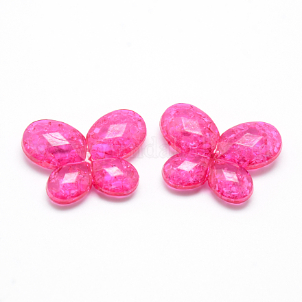Transparent Crackle Acrylic Beads CACR-S007-02C-1