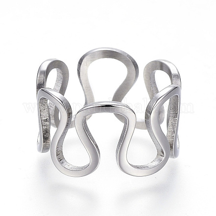304 Stainless Steel Wide Band Rings RJEW-G081-29P-1