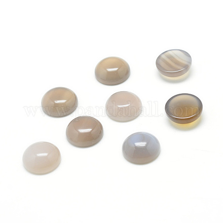Natural Grey Agate Gemstone Cabochons G-T020-12mm-12-1