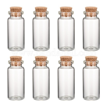 ガラスボトルビーズ瓶保存容器  コルクボトル  透明  22x50mm  容量：約10ml（0.34液量オンス） CON-Q005-1