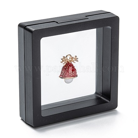 Boîte d'affichage de bijoux de suspension de film mince de pe transparent carré CON-D009-01B-03-1