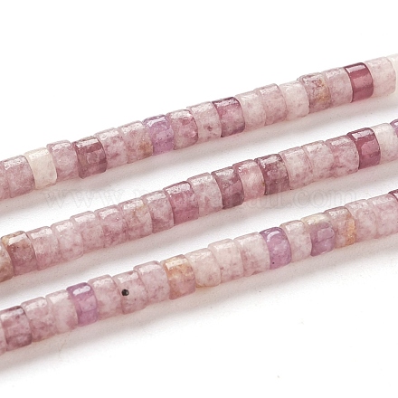 Fili di perle di giada lilla naturale G-F631-A35-1