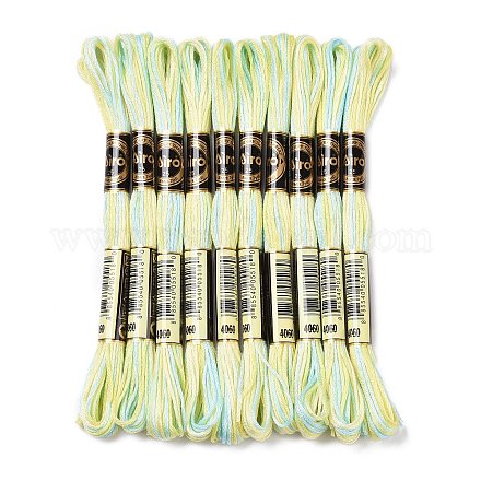 10 Skeins 6-Ply Polyester Embroidery Floss OCOR-K006-A14-1
