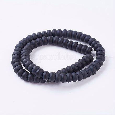 Natural Black Agate Beads Strands G-K173-05-6x10mm-1