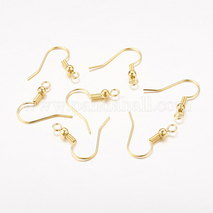 Brass Earring Hooks KK-S075-G-1