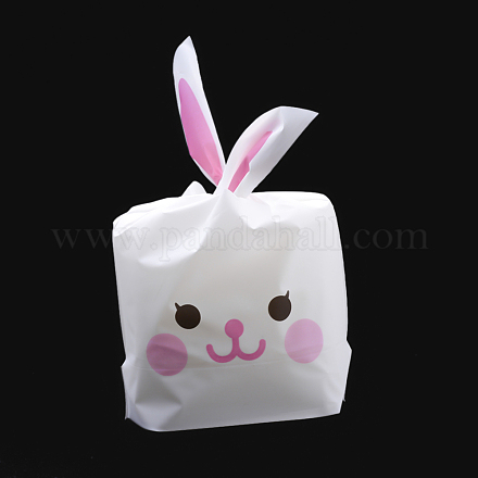 Sacchetti di caramelle di plastica del coniglietto di kawaii ABAG-Q051A-08-1