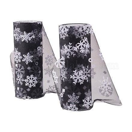 Snowflake Deco Mesh Ribbons OCOR-P010-G15-1