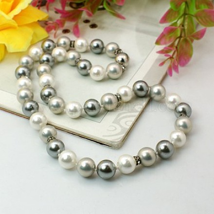 Shell collane di perle perline NJEW-G048-15C-1