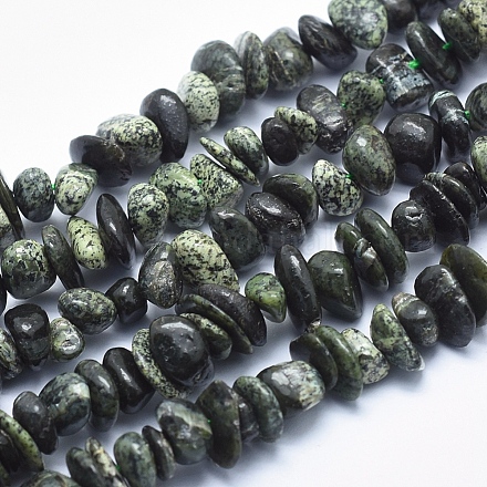 Chapelets de perles en pierre de ligne d'argent naturel G-K256-33A-1