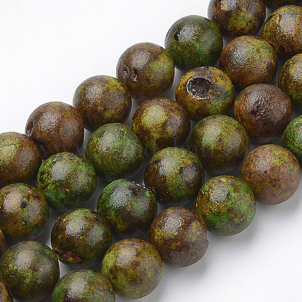 Chapelets de perles en agate naturelle et teintée G-S276-10-1