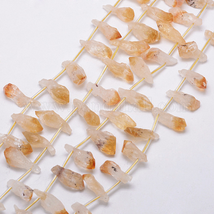 Chapelets de perles de citrine naturelle G-K109-06-C-1