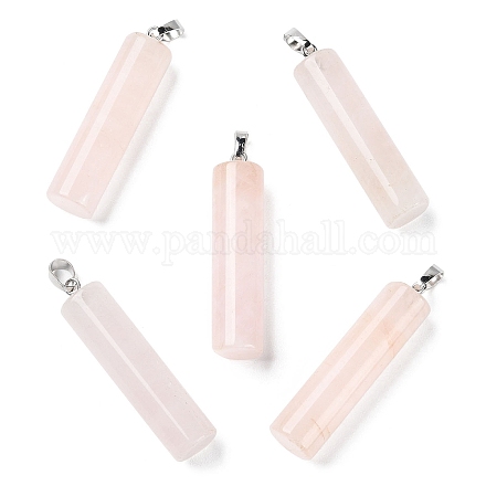 Colgantes naturales de cuarzo rosa G-E603-02P-04-1
