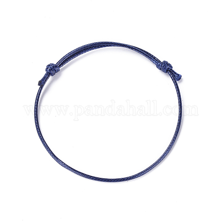 Création de bracelets en corde de polyester ciré coréen X-AJEW-JB00011-14-1
