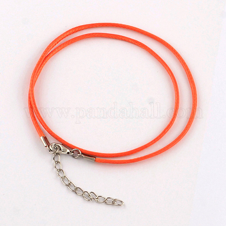 Воском хлопка ожерелье шнура материалы MAK-S032-2mm-146-1