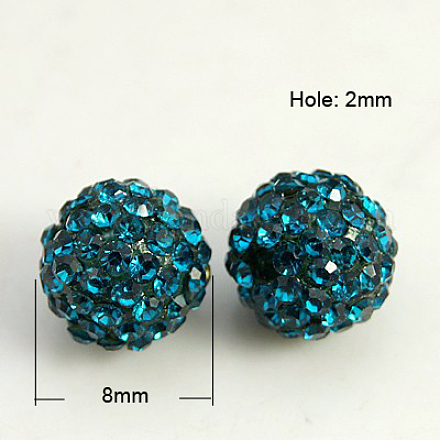 Abalorios de resina de Diamante de imitación RB-A025-8mm-A06-1