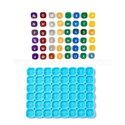 Stampi in silicone per ciondoli quadrati fai da te DIY-C014-10D-1