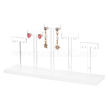 Acrylic T-Bar Earring Display Stands AJEW-WH0304-95B-1