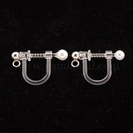 Accessoires de boucles d'oreilles clips à vis en 304 acier inoxydable STAS-G247-04P-1