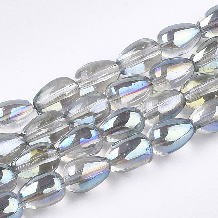 Chapelets de perles en verre électroplaqué EGLA-T013-01G-1