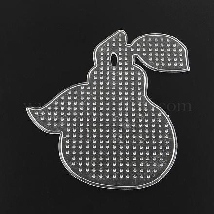 Plaques en plastique abc de poire utilisés pour les perles à repasser 5x5mm diy X-DIY-Q009-33-1