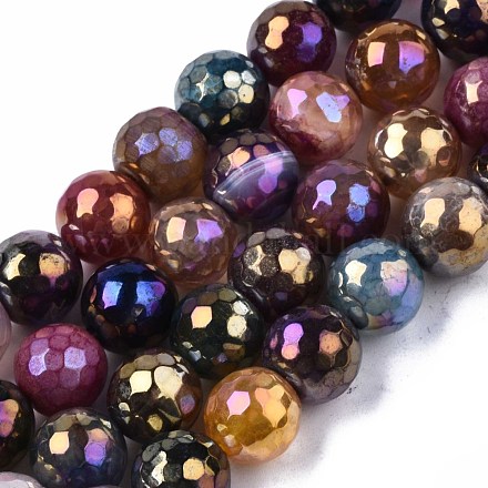 Natürliche Achat Perlen Stränge G-N326-76B-1