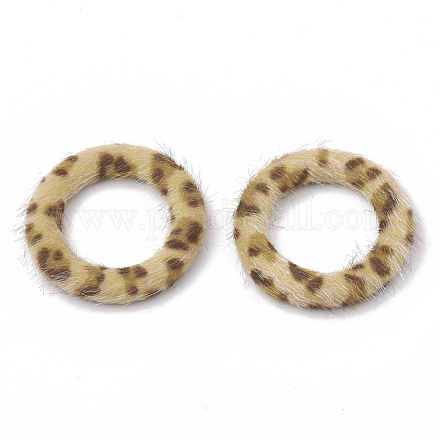 Faux Mink Fur Covered Linking Rings WOVE-N009-02I-1