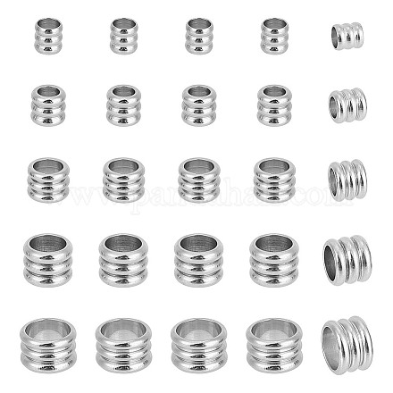 UNICRAFTALE 50pcs 5 Sizes 304 Stainless Steel Beads STAS-UN0001-31-1