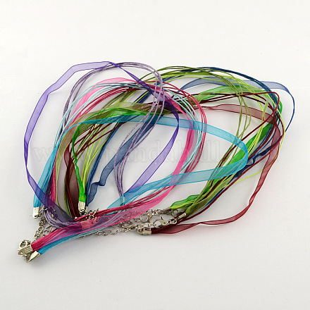 Multi-strand Necklace Cord for Jewelry Making NJEW-R217-M-1