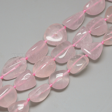 Chapelets de perles en quartz rose naturel G-S250-61-1