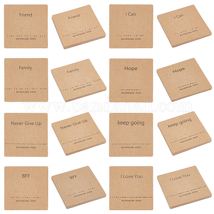 Fingerinspire 80pcs 8 modèles de cartes d'affichage de collier en papier DIY-FG0001-82-1
