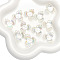 30Pcs Transparent Acrylic Beads, Flower, White, 22mm, Hole: 1mm