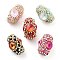 Handmade Indonesia Beads, with Iron, Alloy, ABS Plastic, Resin and Glass, Oval, Mixed Color, 32x20~23mm, Hole: 4.5mm