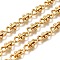 304 Stainless Steel 8-Shaped Link Chains, with Spool, Unwelded, Golden, 12x5.5x3.5mm