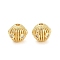 Brass Micro Pave Cubic Zirconia Beads, Hollow, Round, Golden, 9.5x9.5mm, Hole: 1.8mm