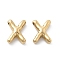 304 Stainless Steel Pendants, Real 14K Gold Plated, Ion Plating(IP), Balloon Letter Charm, Letter X, 19x14x5.5mm, Hole: 2mm