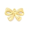 Brass Pendants, Bowknot, Real 18K Gold Plated, 21x28x3mm, Hole: 2mm