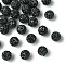 30Pcs Pave Disco Ball Beads, Polymer Clay Rhinestone Beads, Round, Jet, PP13(1.9~2mm), 6 Rows Rhinestone, 10mm, Hole: 1.5mm