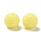 Chunky Resin Rhinestone Bubblegum Ball Beads, Round, Yellow, 20x18mm, Hole: 3mm