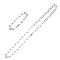 UNICRAFTALE 4pcs 21.5cm Paperclip Chains Stainless Steel Cable Chains Drawn Elongated Cable Chain with Lobster Clasps for Women DIY Necklace Jewelry Making, Stainless Steel Color