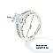 Fashionable Unisex Brass Micro Pave Clear Cubic Zirconia Solitaire Ring, Adjustable Rings, Platinum, Inner Diameter: 17mm