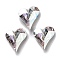 K9 Glass, Imitation Czech Rhinestone, Heart, Crystal, 13x12x5mm