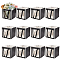 GOMAKERER 12 Pcs Kraft Paper Gift Bags with Transparent Window, 7.8x7.8x7.8inch(20x20x20cm) Black Gift Bags with Handles Kraft Shopping Bags for Gift Floral Cake Festival Wedding Party