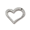 Non-Tarnish 304 Stainless Steel Pendants, Textured, Hollow, Heart, Stainless Steel Color, 9.5x12x1mm, Hole: 0.8mm