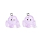Resin Pendants, with Iron Finding, Octopus Charms, Lilac, 18x18x14mm, Hole: 1.8mm